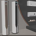 Midea Floor Standing And Wall Mounted Air Conditioners In Modern Sleek Interior Design