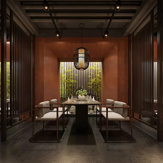 New Chinese-style private room 3d model