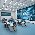 Console Command Center Command Room Operation Desk Monitoring Console Control Center 3d model