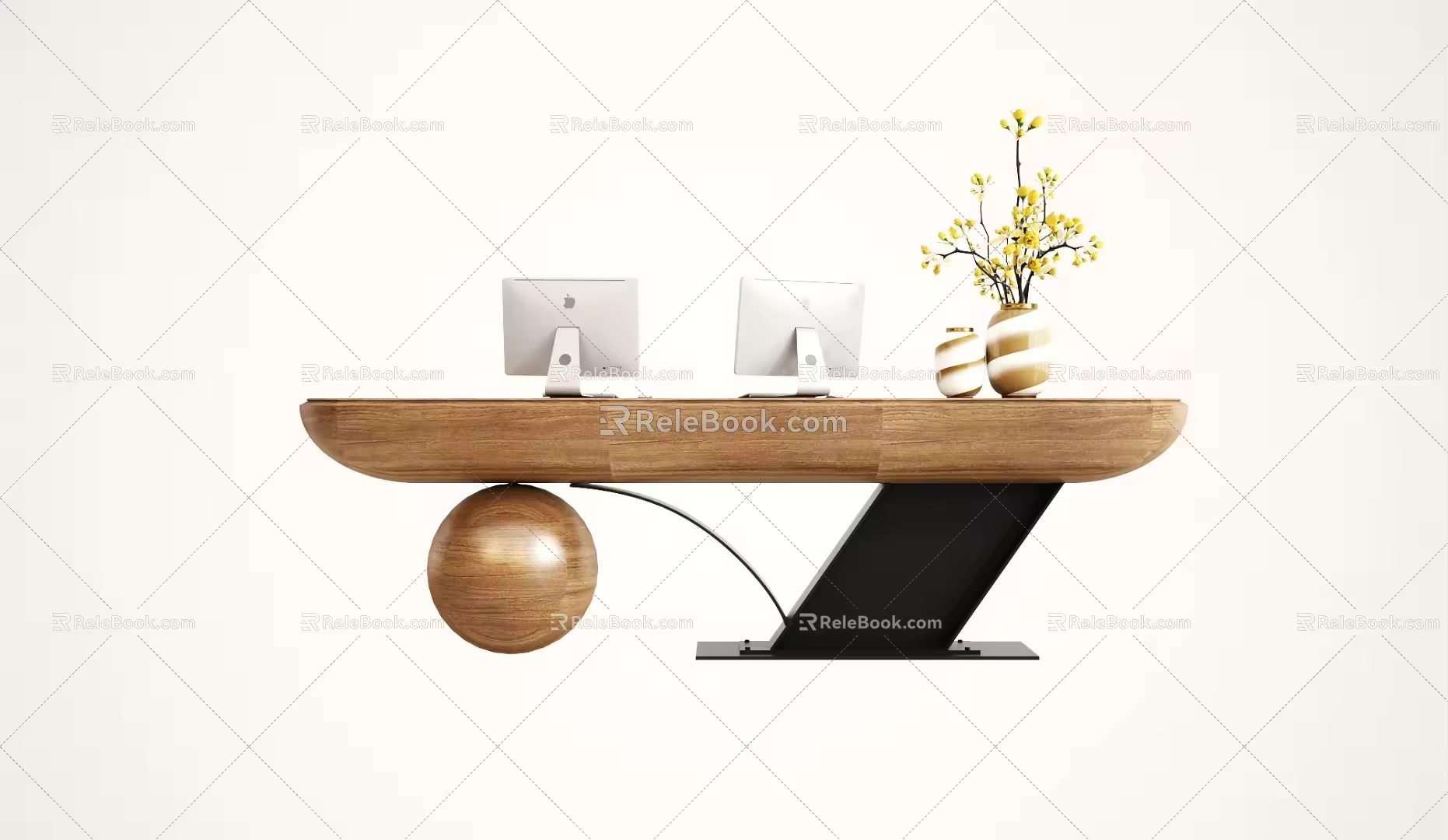 Modern reception desk 3d model