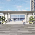Modern Community Entrance and Exit Modern Community Gate New Chinese Style Entrance and Exit 3d model