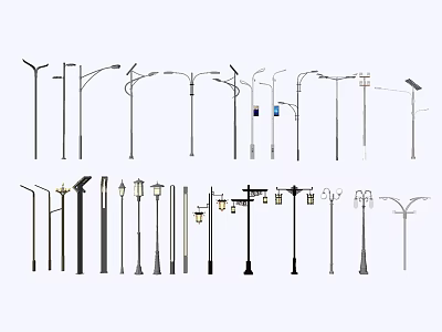 Outdoor Lights Various Styles and Designs for Street and Garden Use 3d model