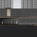 Modern Minimalist Sales Office Building With Glass Façade Waterfront And Greenery