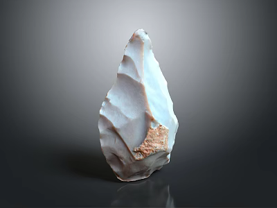 Unique Natural Stone Decorative Piece With Irregular Shape Light Color And Smooth Texture 3d model