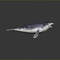 Realistic Grayish Blue Spotted Seal With Open Mouth And Lifelike Pose