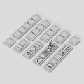 Modern Electrical Switch Panels With Various Designs Colors And Socket Functions 3d model