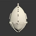 White Character Helmet Model Featuring Decorative Spikes And 3D Design