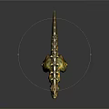 3D Dinosaur Creature With Green Yellow Body And Spiked Back Design