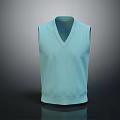 Light Green V neck Sleeveless Vest With Soft Fabric For Casual Wear