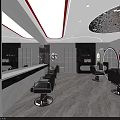 Modern Luxury Beauty Hair Salon Interior Design With Well Arranged Styling Stations And Green Plants