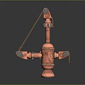 Copper Metallic Mechanical Apparatus With Multiple Arms Spring Structure And Industrial Design