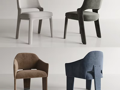 Modern Leisure Accent Chairs In Multiple Colors With Contemporary Design And Comfortable Seats 3d model