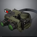 Green Binocular Night Vision Goggle With Headband Red Indicator And Lenses