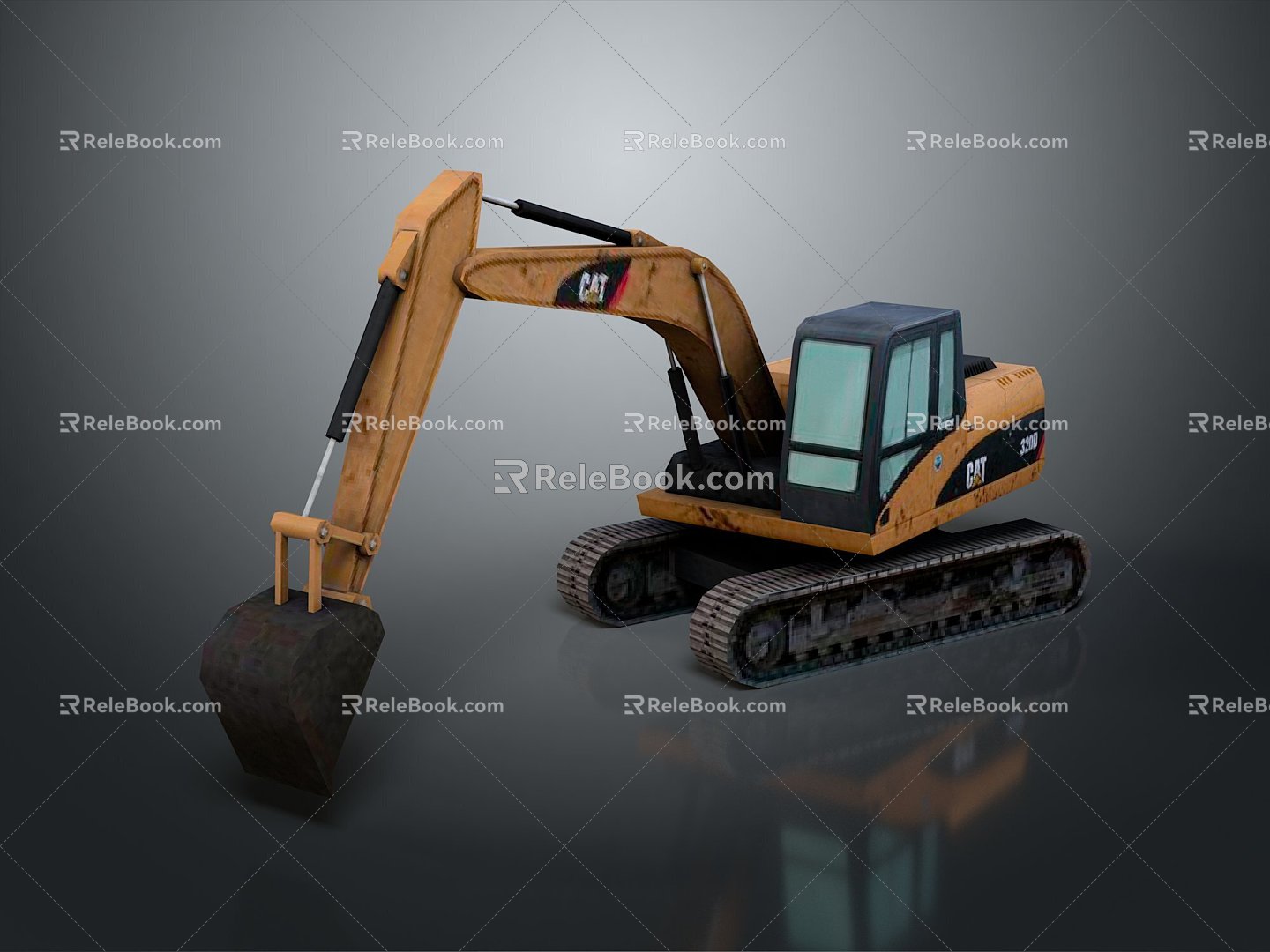 Forklift Earth-shoveling truck Earth-digging truck Excavator 3d model