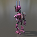 Robot AI Intelligent Purple Intelligent Robot Artificial Intelligent Robot Future Low Face Number Low Model Simple Model Game Sub-era Film and Television Realism 3d model