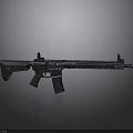 Modern Tactical Rifle with Black Body and Detailed Components in Professional Design