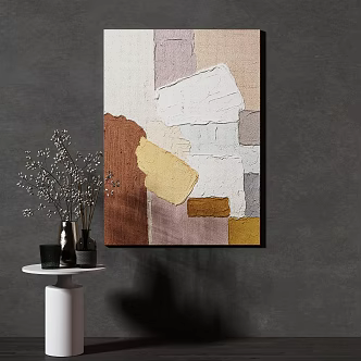Quiet Decorative Painting Abstract Decorative Painting 3d model