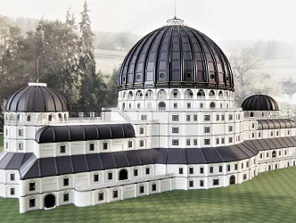 European-style single-family villa castle palace big house 3d model