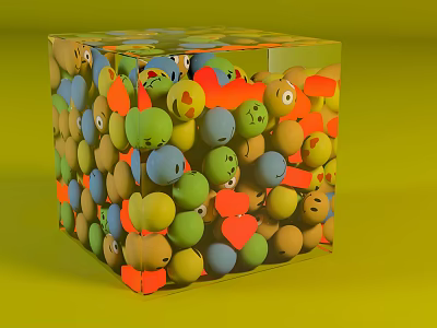 Modern expression pack cartoon version expression pack 3d model