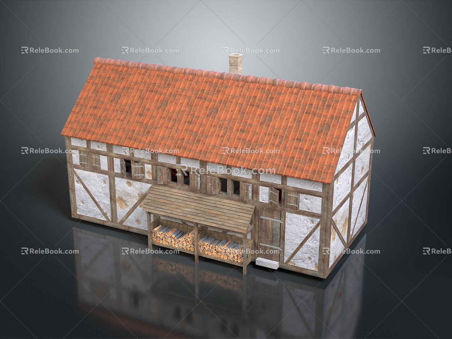 Farmhouse Holiday House Holiday House Rural Villa Idyllic Villa Rural House Idyllic Idyllic Landscape 3d model