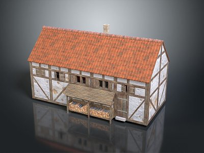 Farmhouse Holiday House Holiday House Rural Villa Idyllic Villa Rural House Idyllic Landscape 3d model