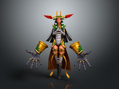 cosplay costume online game female warrior anime costume animation costume 3d model