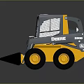 DEVELON Skid Steer Loader Featuring Dark Blue Yellow Black Color Large Wheels And Front Bucket