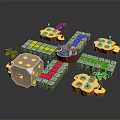 Modern Game Scene Game Level Level Art Game 3d model