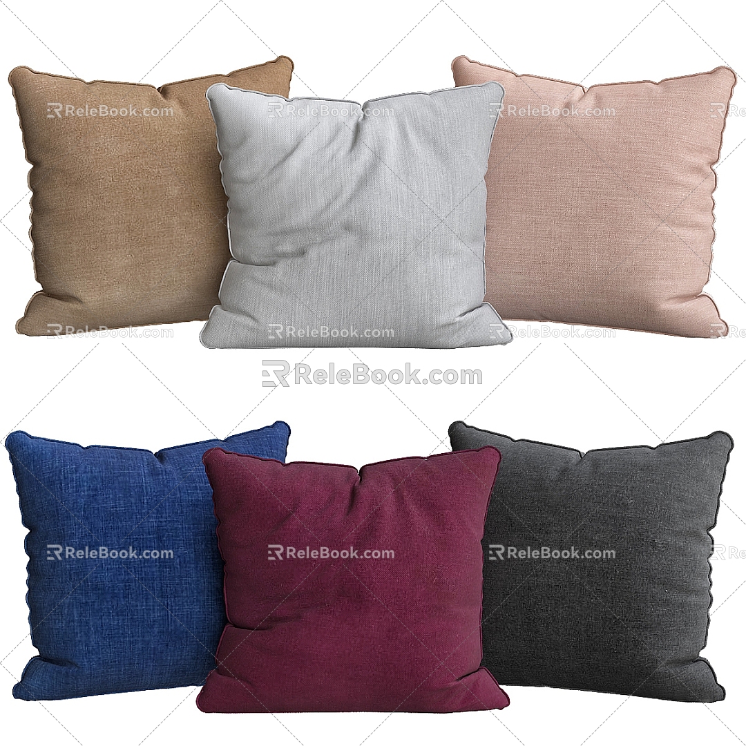 Pillow Square Pillow Sofa Pillow 3d model