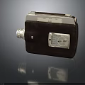Vintage Electronic Movie Camera With Brown Leather Case Lens And Control Panel