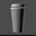 White Disposable Beverage Cup With Lid For Hot Drinks Simple Design