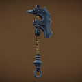 Cartoon Axe Tomahawk Game Equipment Short Handle Axe Medieval Weapon Cold Weapon Fantasy Weapon 3d model