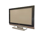 Panasonic Flat Screen Television Featuring Black Frame And Silver Base Design 3d model