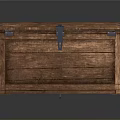Open Wooden Storage Chest With Metal Rivets And Secure Latches For Home Use