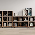 Bookcase Bookshelf Ornaments Book Decorative Cabinet 3d model