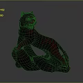 Artistic Red Detailed Carved Tiger Statue As Decorative Home Furniture Ornament