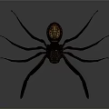 Artistic Long Legged Spider Sculpture With Decorative Intricate Details On Gray Background