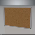 Wooden Cork Bulletin Board With White Frame And Red Push Pins For Office Home Use
