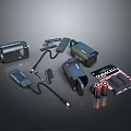 Monitor monitoring head security monitoring surveillance camera security camera remote monitoring 3d model