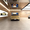 Changan Qiyuan Car Showroom Interior With Displayed Vehicles And Modern Lighting