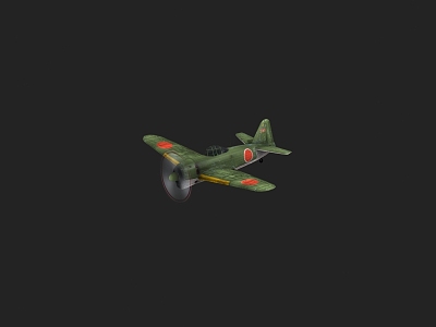 Propeller aircraft World War II Japanese fighter propeller type model