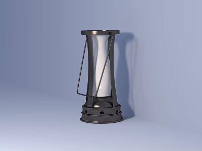 Modern Table Lamp With Metal Frame And Transparent Lampshade For Home Decor 3d model