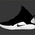 Black High Top Sport Sneakers With White Sole And Lace Up Design