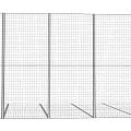 Modern Grid Panel Room Divider With Metal Frame And Open Design 3d model