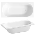 Modern White Freestanding Bathtub With Sleek Design And Clean Lines