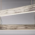 Modern Rectangular Pendant Lights Featuring Mountain Pattern For Interior Decoration 3d model