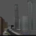 Modern High Rise Residential Building in Urban Architectural Complex with Glass Facades and Contemporary Design