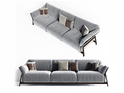 Modern Three-Seat Sofa Combination model