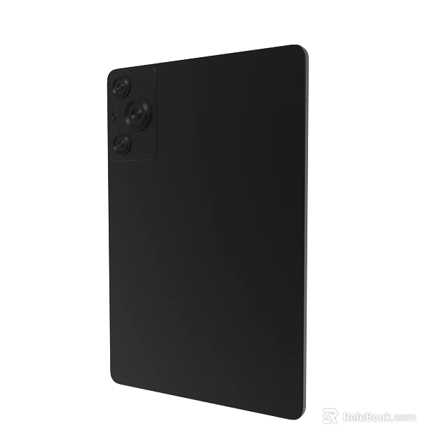 Black Smartphone Back Design With Triple Camera Setup And Sleek Finish 3d model 