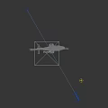 White and Black Helicopter with Rotor Blades Cockpit and Landing Gear